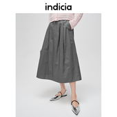 Indicia6B404QZ202C专柜正品 标记女装 半身裙简约通勤吊牌价489