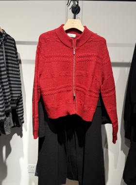 indiciatheL2D5KS280专柜正品标记女装拉链针织开衫吊牌价1189