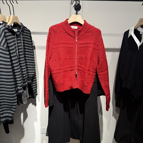 indiciatheL2D5KS280专柜正品标记女装拉链针织开衫吊牌价1189