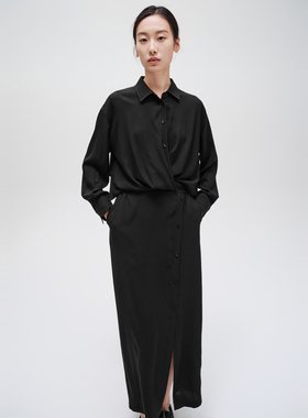 indiciaF2C4LQ460C专柜正品标记女装简约醋纤连衣裙吊牌价1389