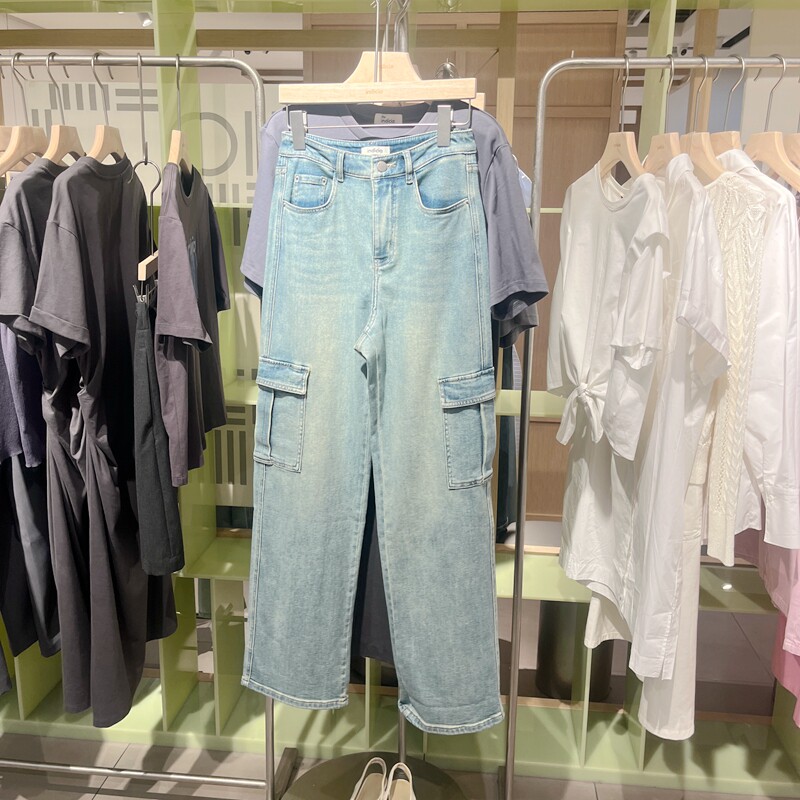 indiciaC6A404NK031专柜正品标记女装牛仔裤休闲直筒裤吊牌价699