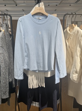 indiciaF2A5TX042N专柜正品标记女装简约百搭长袖T恤吊牌价439