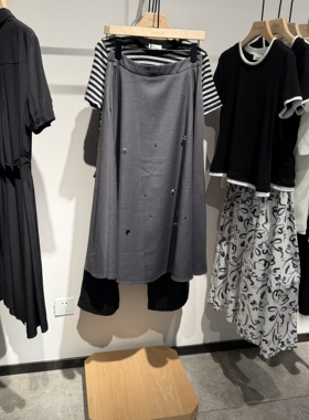 indiciaF2C4QZ479C专柜正品标记女装立体装饰休闲半身裙吊牌价839