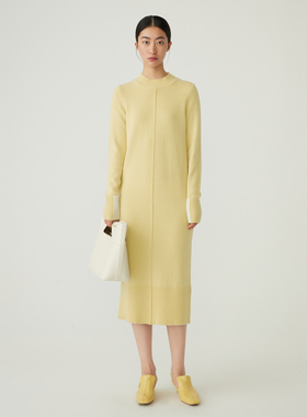 indicia5D311LQ614F专柜正品标记女装绵羊毛针织长裙吊牌价899