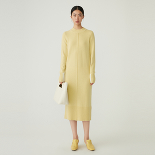 indicia5D311LQ614F专柜正品标记女装绵羊毛针织长裙吊牌价899