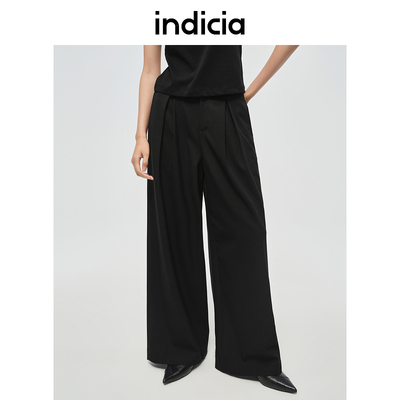 Indicia6B404KZ218C专柜正品标记女装休闲裤显瘦直筒裤吊牌价639