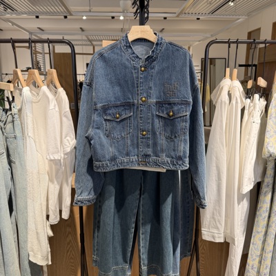 indiciaF2C4WT467N专柜正品标记女装复古蓝休闲牛仔外套吊牌价789