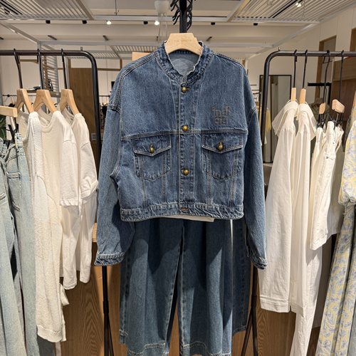 indiciaF2C4WT467N专柜正品标记女装复古蓝休闲牛仔外套吊牌价789