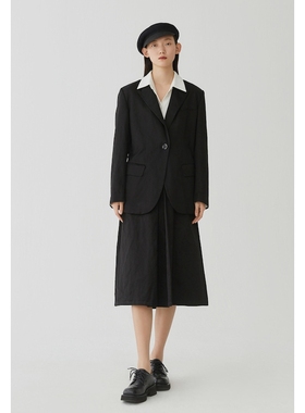 【会员价522元】AUM噢姆秋季通勤黑色修身西装外套女