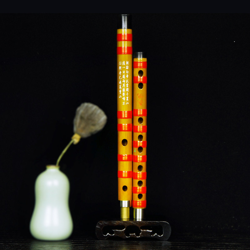 名家名品常敦明刻诗精制竹笛苦竹精制笛子初学入门考级专业演奏