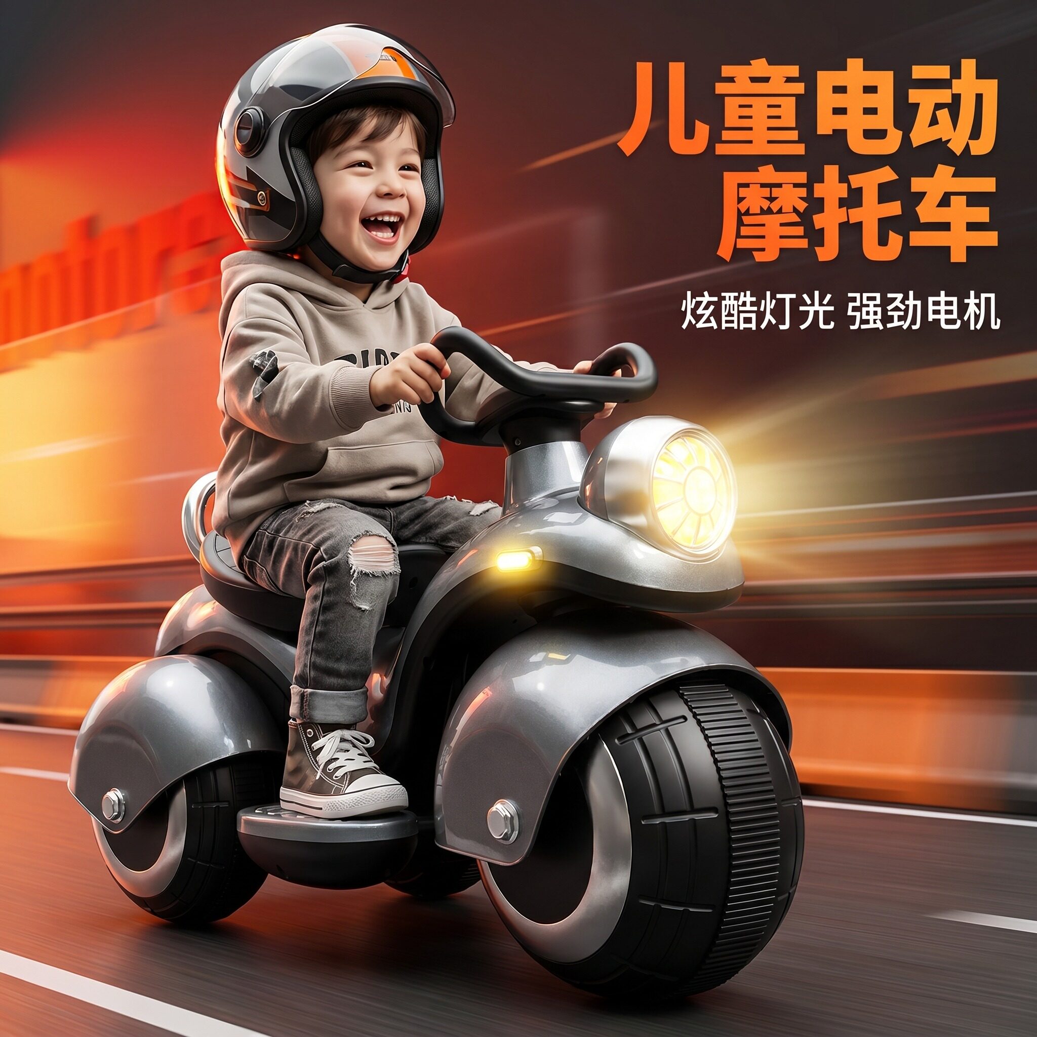 2026新款儿童炫酷摩托溜溜车玩具图片
