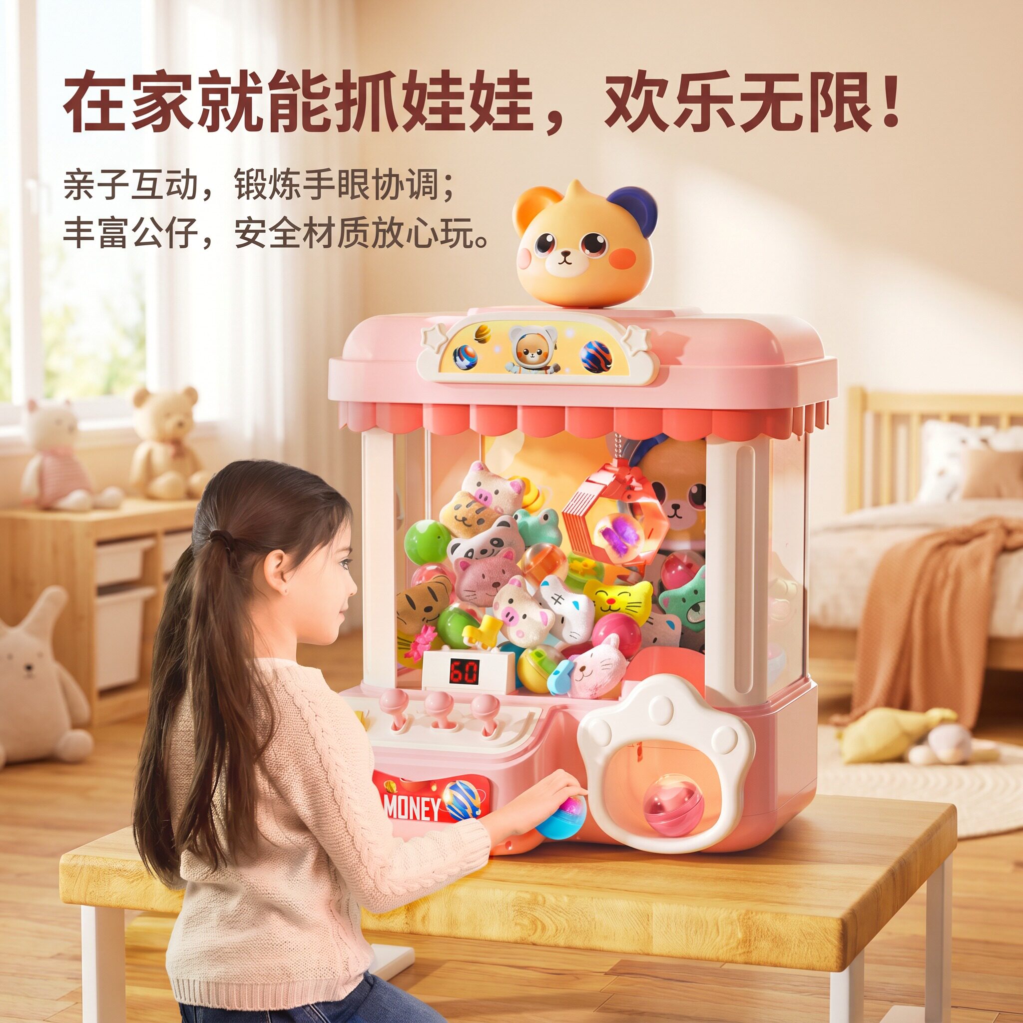 迷你抓娃娃扭蛋机儿童礼物