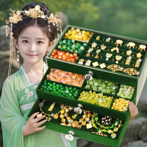 儿童古风琉璃串珠手链礼盒