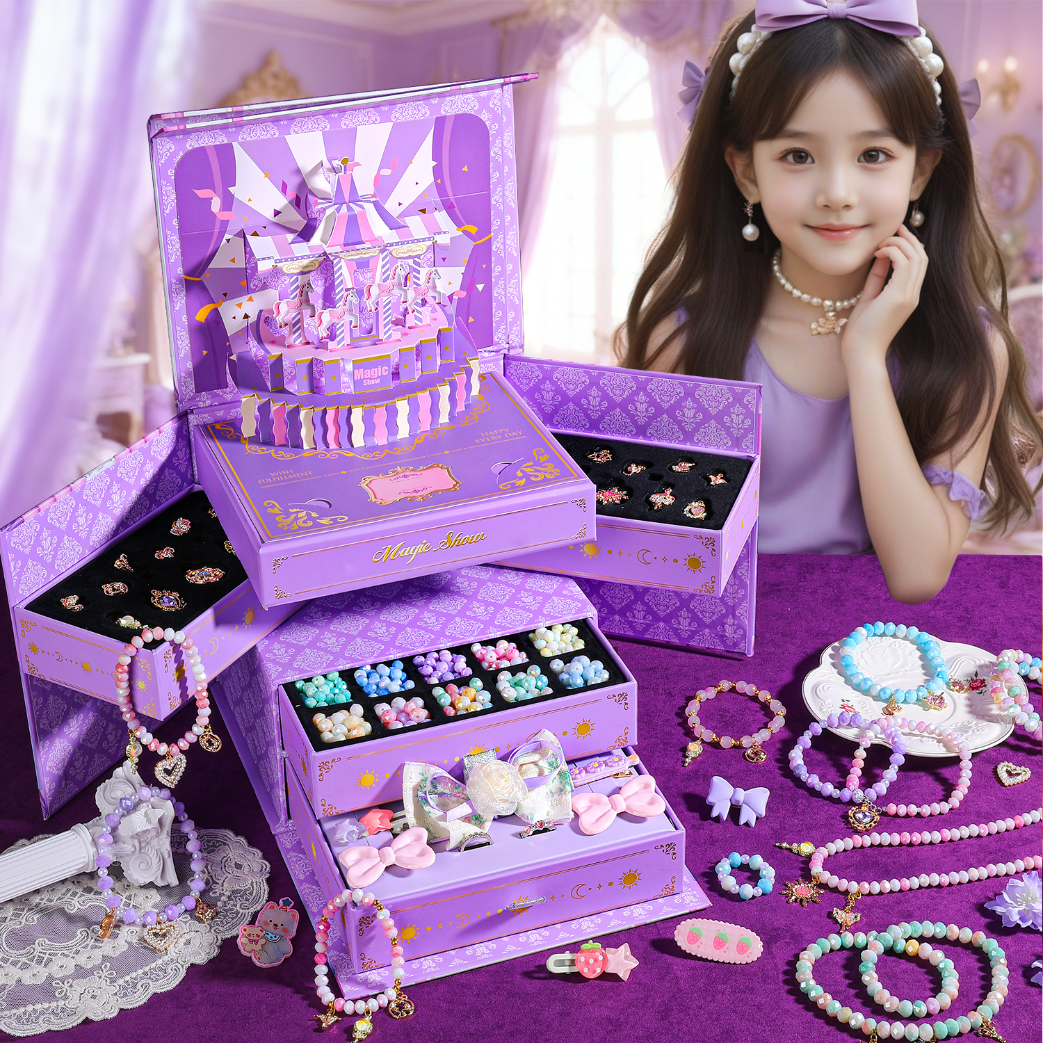 儿童高端蛋糕串珠礼盒