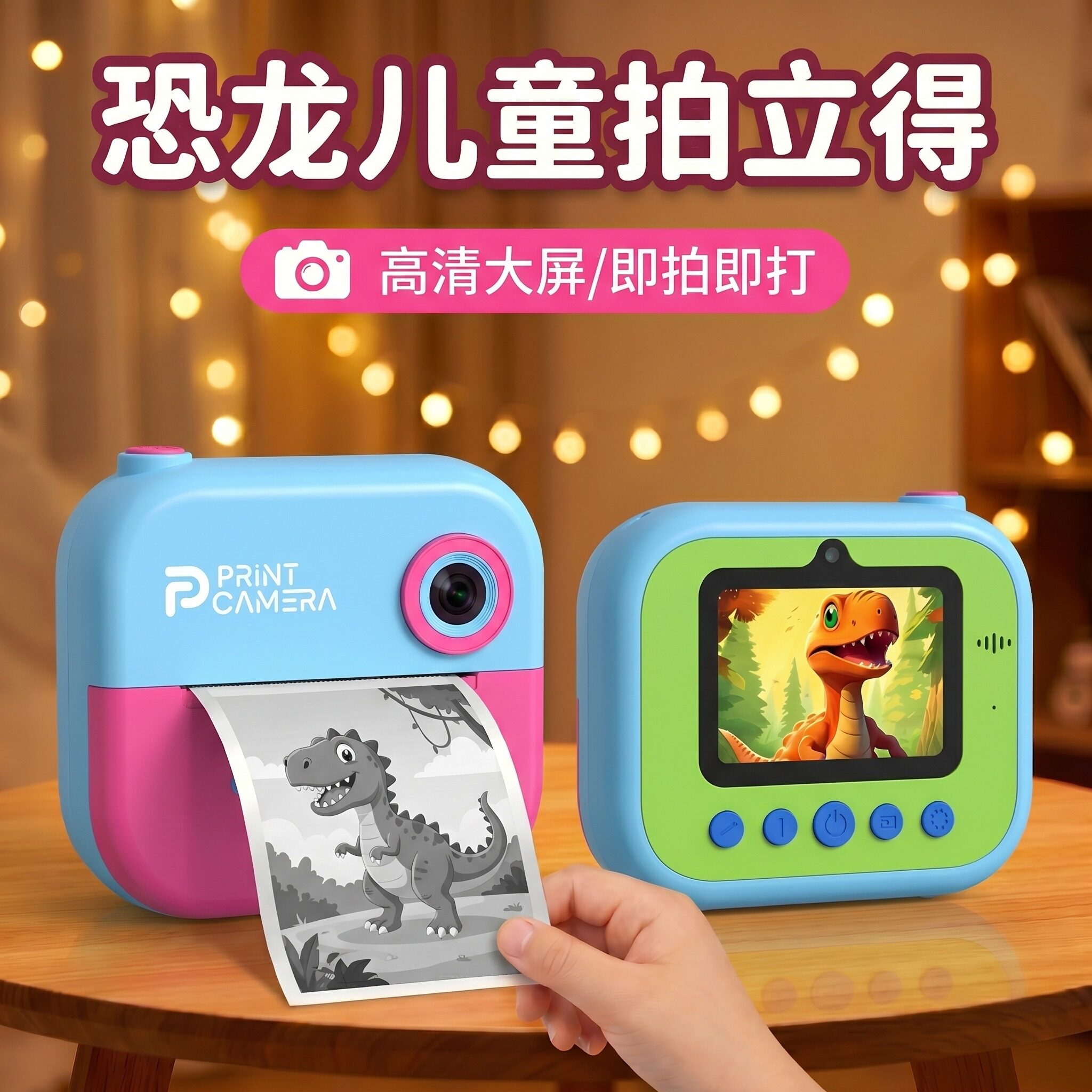 儿童自拍摄像拍立得实用数码玩具