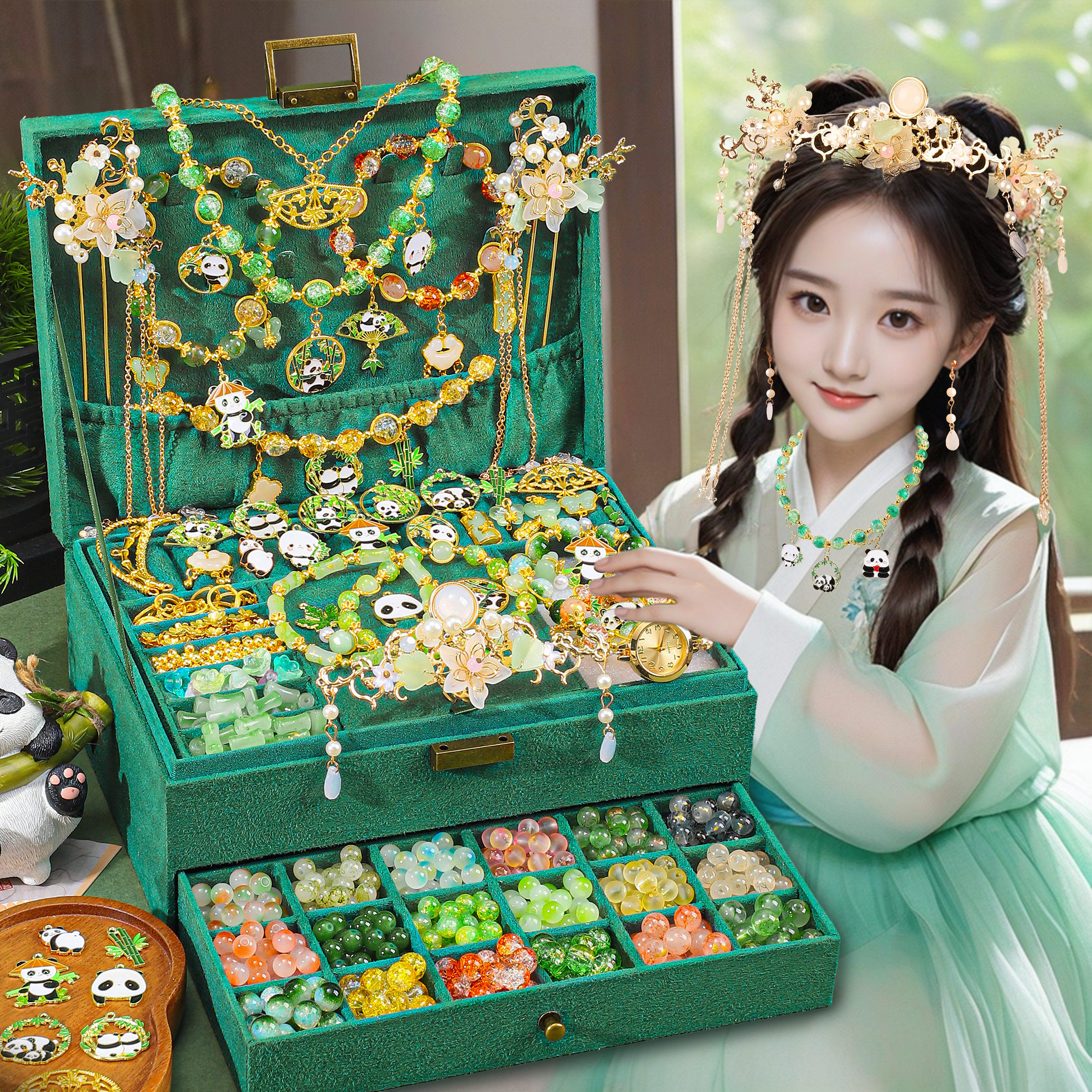 儿童生日礼物串珠礼盒女孩喜欢的玩具6岁以上女童10小学生12十子9