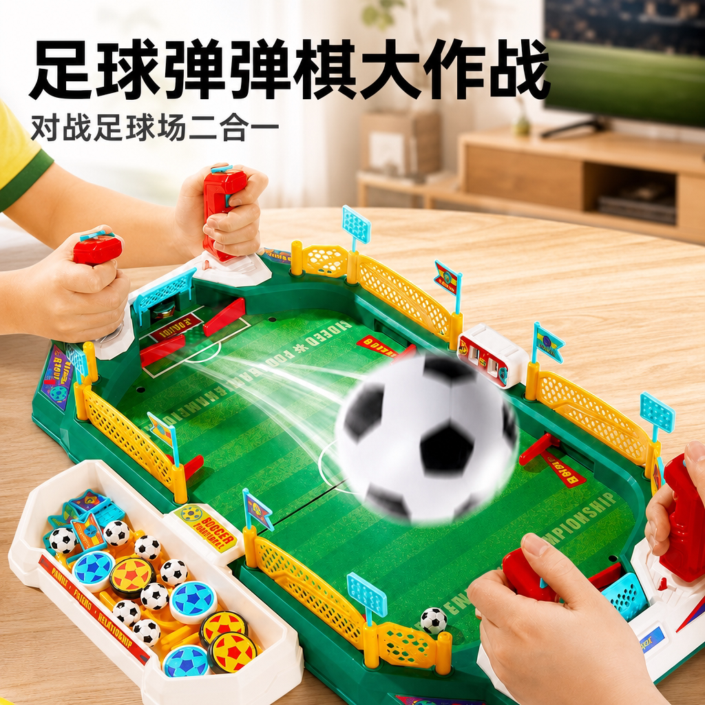 【一台顶2台】二合一桌面足球机