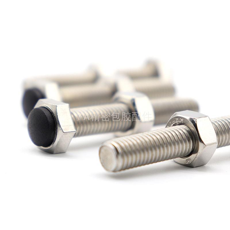 TDB96六角S带挡块SR型止黑动螺栓 USRT聚头氨酯色ZRU包胶螺丝M10M