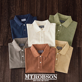 MT.Robson定织染色重磅Polo精梳棉短袖 大圆机针织美式 复古14.5oz