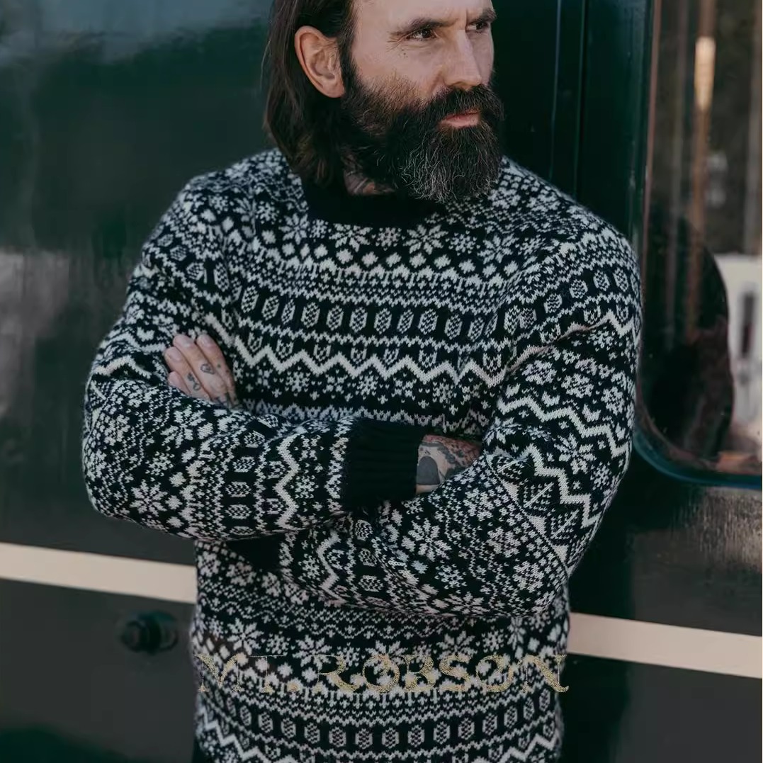 MT.Robson费尔岛羊毛套头衫毛衣 圆领美式针织复古男女重磅加厚款