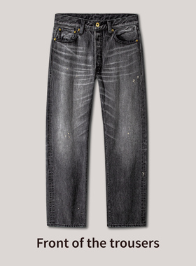 MT.Robson黑牛仔裤15oz泼墨精梳棉美式复古休闲重磅双染重磅水洗