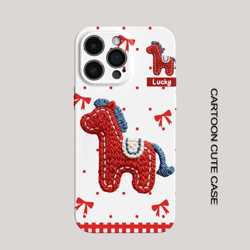 卡通可爱新年红色小马iPhone17手机壳苹果菲林硬壳全包保护套粉色适用于华为Mate80Pro苹果16/15/14/13/12Pro,3C数码配件,手机保护套/壳,淘宝优惠券,粉丝福利购,淘宝优惠卷