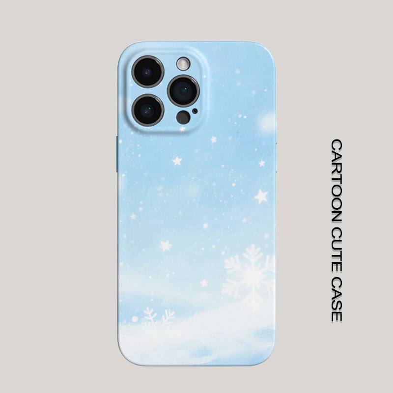 ins风雪花星星苹果iPhone手机壳菲林硬壳全包保护套蓝色适用华为mate80promax苹果16/15/15/13/12promax小米9,3C数码配件,手机保护套/壳,淘宝优惠券,粉丝福利购,淘宝优惠卷