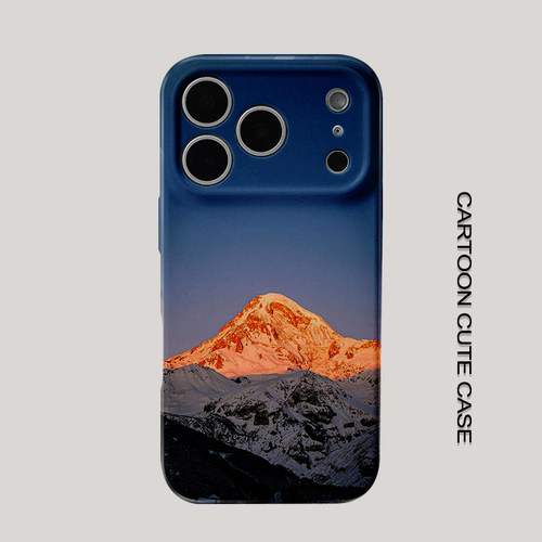 适用于iPhone17pro手机壳菲林壳深蓝夜空日照金山雪山保护套华为mate80promax苹果15/16/13磨砂软壳小米17pro