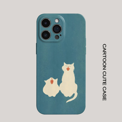 适用iPhone17Promax保护套趣味猫咪16promax手机壳15pro卡通14plus女生12磨砂11高级16plus小众苹果13pro华为