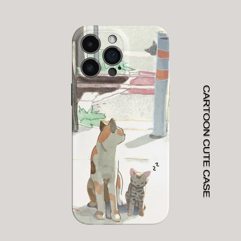 苹果iPhone17Pro卡通猫咪手机壳菲林硬壳全包可爱少女风保护套适用16/15/14/13/华为Mate80ProMax华为P70小米