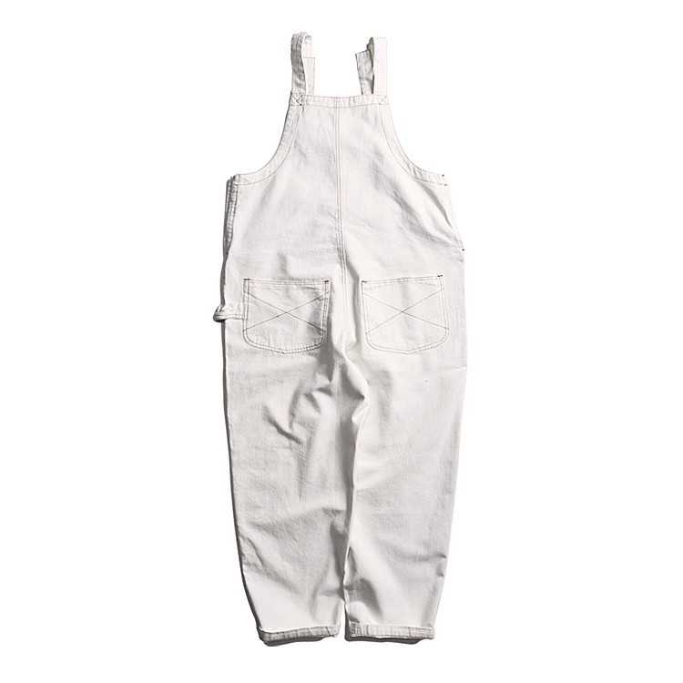 阿美咔叽背带裤男士潮牌日系工装吊带裤多口袋连体裤宽松工作裤