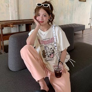 上衣 白色短袖 t恤女夏宽松纯棉2025新款 中长款 高端遮肚子欧货大版