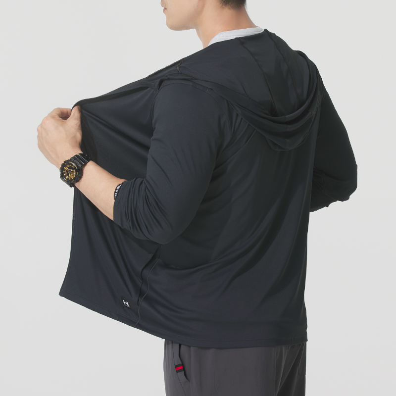 UnderArmour安德玛运动茄克男装2025防风透气训练外套1390052