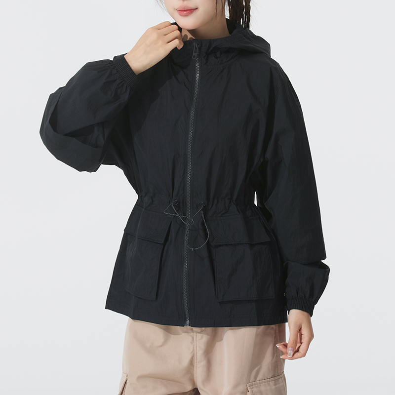 安德玛女子梭织连帽夹克