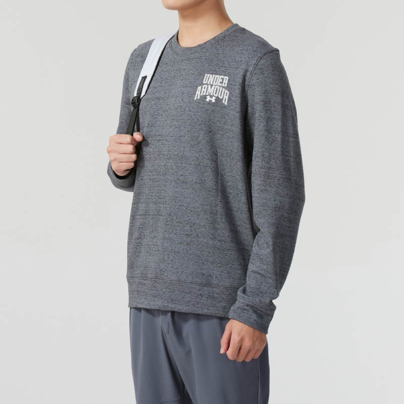 安德玛男装 秋季时尚潮流卫衣健身训练跑步舒适透气休闲套头衫