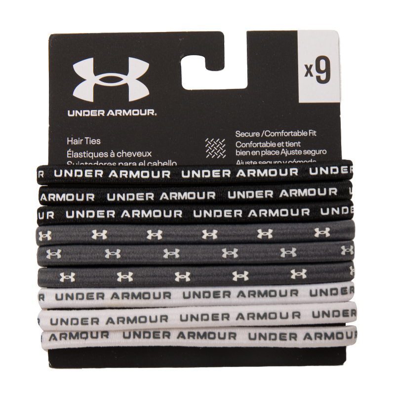 安德玛UA女子头绳 健身瑜伽跑步篮球快干运动弹力发圈-9根装