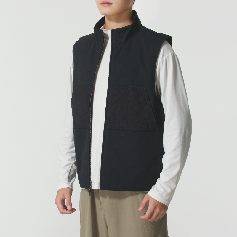 安德玛UA男装 2025运动服跑步健身训练背心无袖T恤舒适透气休闲