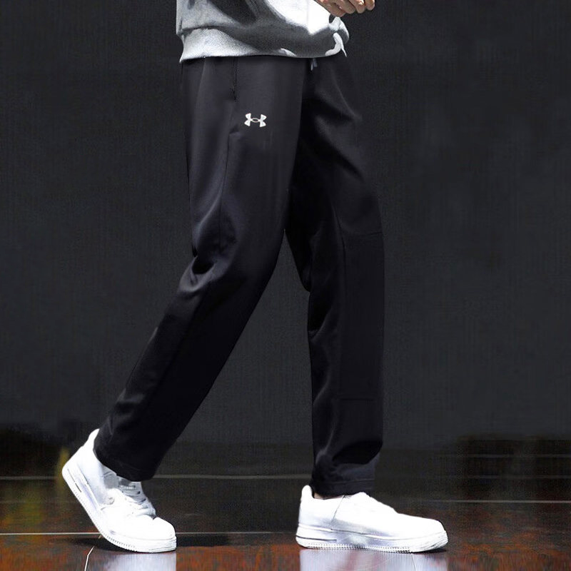 UA安德玛加绒裤子男裤秋冬保暖长裤运动裤宽松直筒休闲裤卫裤