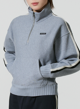 安德玛加绒卫衣女装 半拉链运动服跑步健身训练休闲套头衫60048