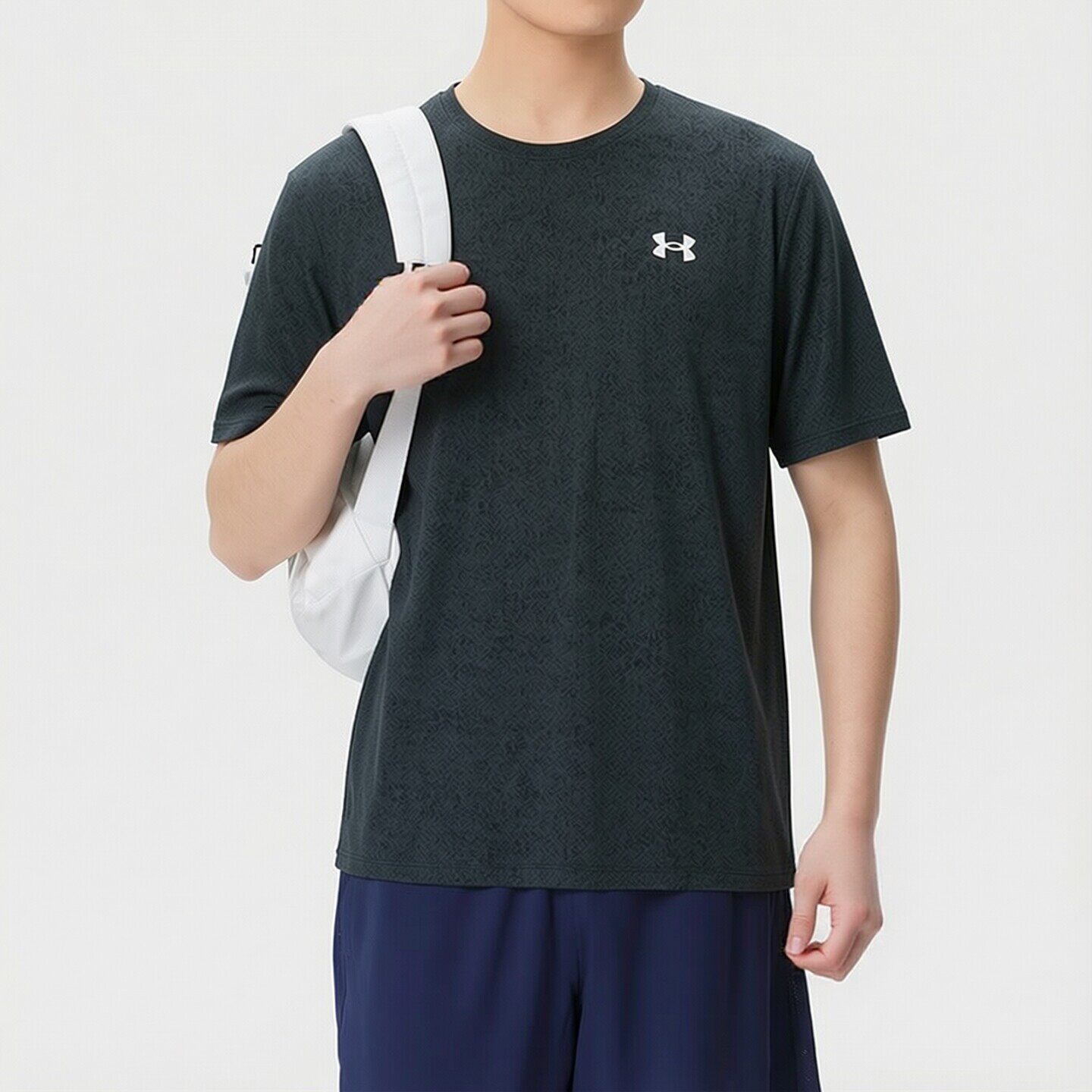 UA安德玛Tech男子训练运动服2026春季新款短袖跑步快干T恤6005920