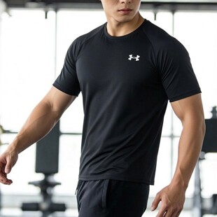 UA安德玛男士运动服春季新款快干T恤Velocity训练短袖半袖健身衣