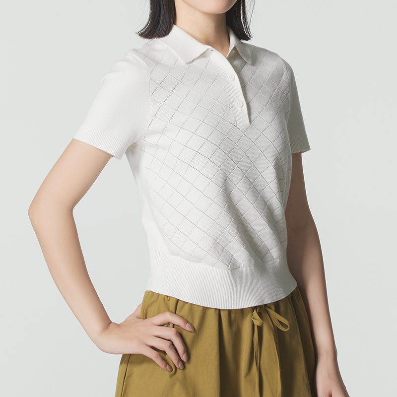 安德玛女装 2025秋季POLO衫短袖T恤修身透气运动服时尚潮流翻领