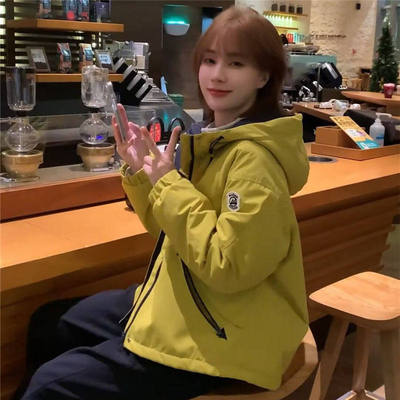 加绒加厚短款外套女冬季2