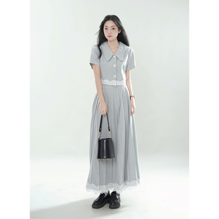 【威尔顿恋人】庄园公主小众韩版时尚套装高级感气质上衣百褶半裙