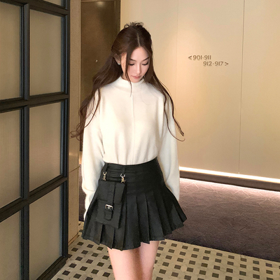 Boamarket【奶油白茶】Ala1a毛衣女春秋2024新款初春穿搭短款上衣