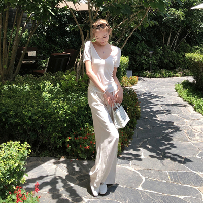 Boamarket Cozy Design天丝冰凉感休闲裤轻盈透气显瘦直筒长裤