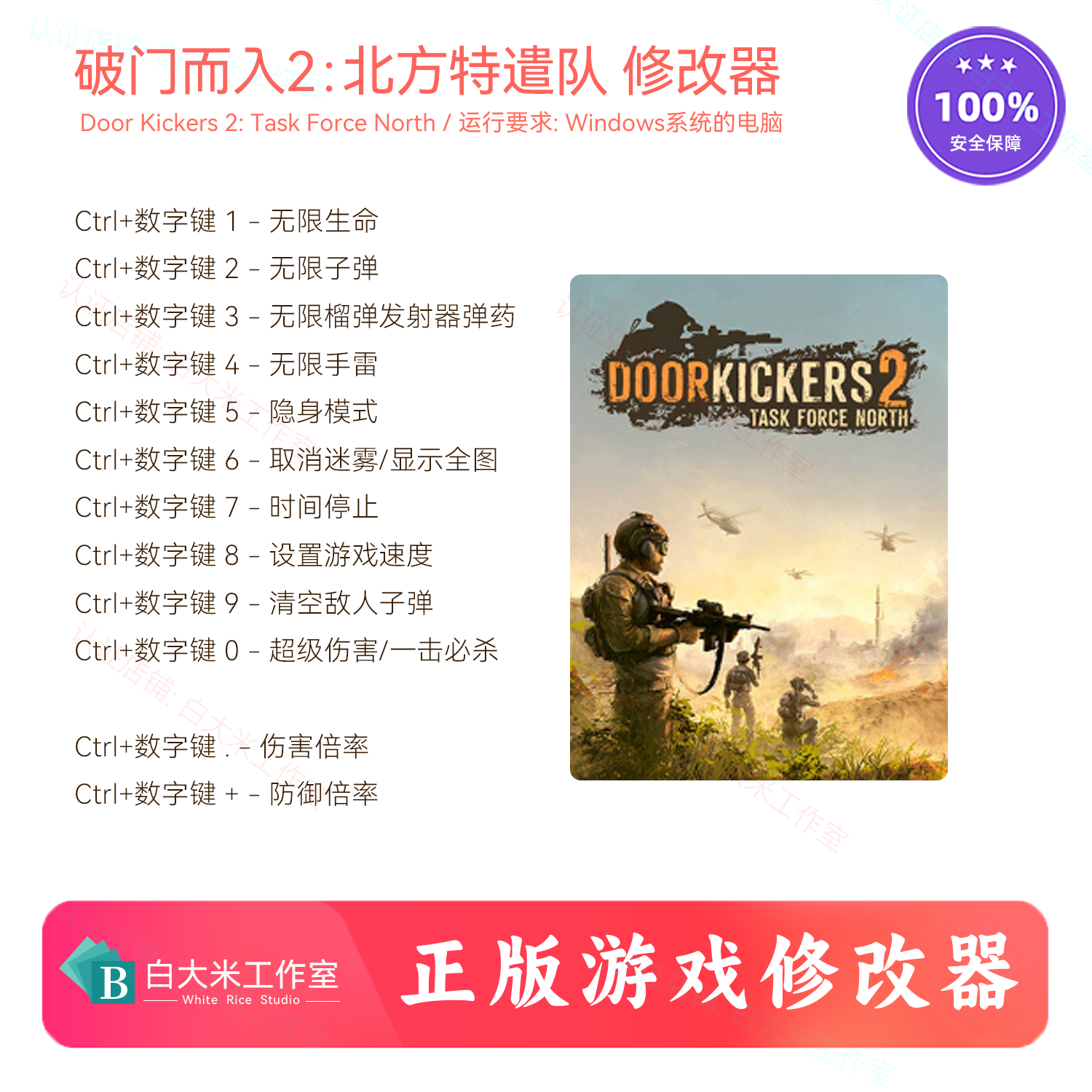 破门而入2 北方特遣队 修改器 Steam游戏辅助 正版电脑修改工具