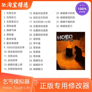 乞丐模擬器修改器Steam金幣存檔多功能輔助科技Hobo Life Tough