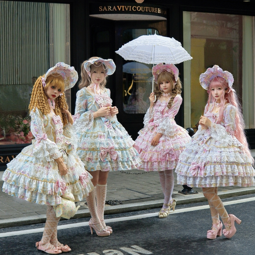 【烛台华章】韩菇凉~原创设计Lolita洋装甜美长袖op连衣裙女秋季