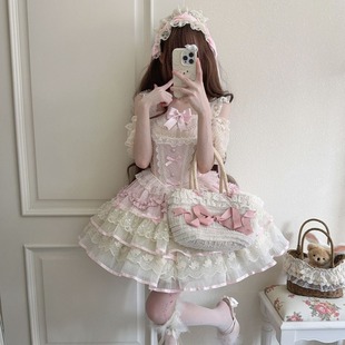 原创设计Lolita洋装 韩菇凉 芭蕾Doll感jsk吊带连衣裙 芭蕾梦境